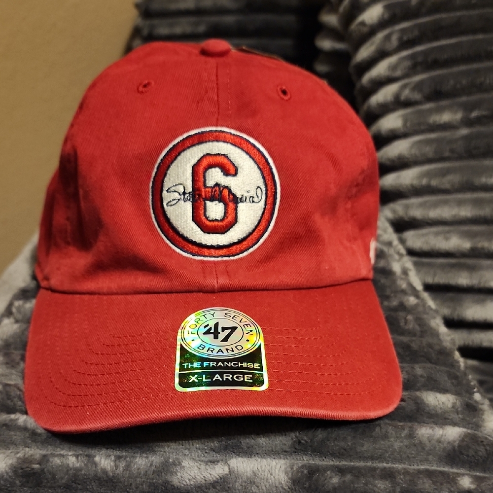 NWT Stan Musial Red '47 Brand Baseball Cap